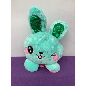 Made for Walgreen 7 inch Reversible Bunny Plush Animal Pink with Hearts, Green W
